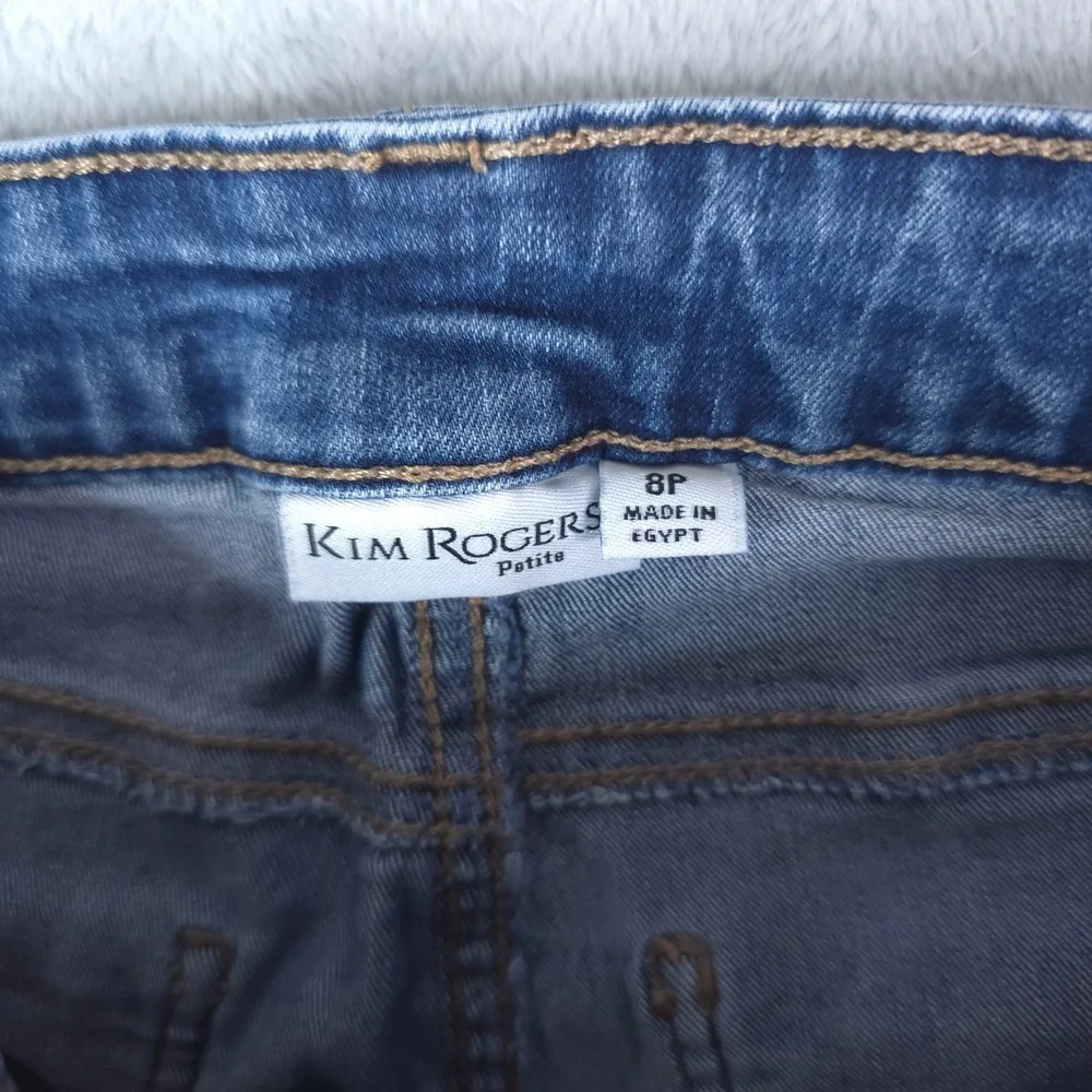 Kim Rogers Denim Bermuda Shorts‎ Womens 8P (28x10.5) fBlue Stretch Petite Jorts